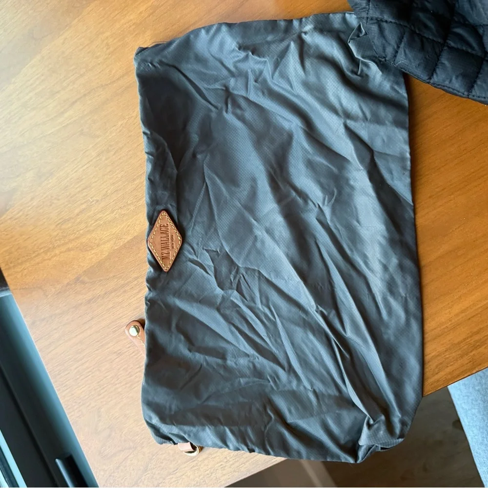 MZ Wallace Quilted Tote in Black and Olive/Gray - Picture 3 of 3